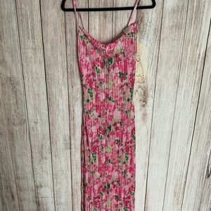 Floral Pink Maxi Dress